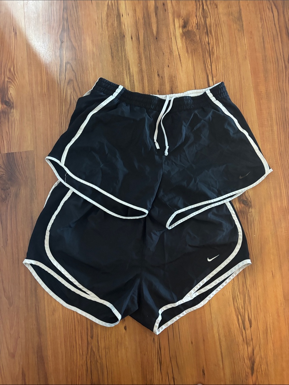 Nike Black Athletic Shorts with White Trim